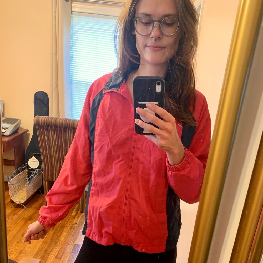 Hot Pink/ Dark Grey Windbreaker